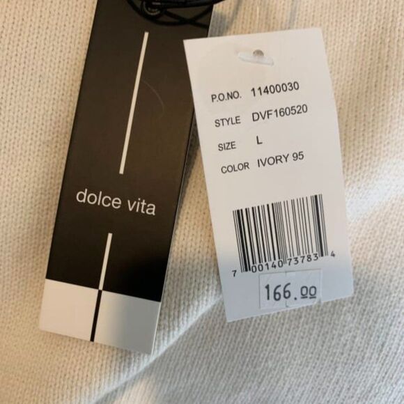 New Dolce Vita Mariela Sweater Dress Ivory large L - Picture 7 of 8
